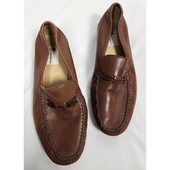 Moreschi Made In Italy Men\'s Sz. 8 Brown Soft Leather Loafers